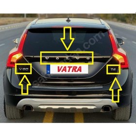 Resim V60 1.6 T4 T4 2011 Uyumlu Volvo-t4 Ve V60 Bagaj Yazısı Seti 