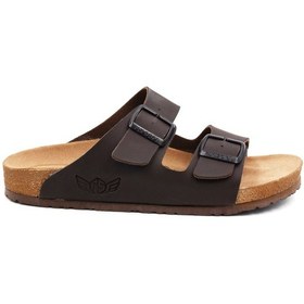 Resim Fly Soft S903 Poli Hafif Taban Çift Toka Erkek Terlik Kahve Kahve 