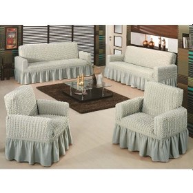 Resim Altın Kelebek Bürümcük Koltuk Örtüsü Maxi Takım 3+3+1+1 -gri Gri 