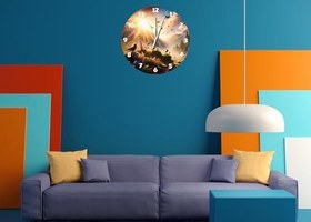 Resim Tİ-PLAY KUŞ CENNETİ 30X30CM AKRİLİK DEKORATİF MODERN DUVAR SAATİ 