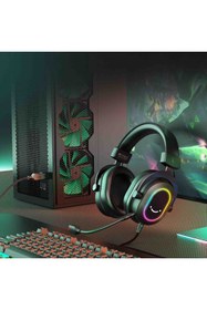 Resim Fifine Ampligame H6-w Beyaz Mikrofonlu Oyuncu Bilgisayar Yayıncı 7.1 Rgb Kulaklığı 