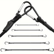 Resim Kancalı Hafif Bisiklet Bağlama ve Araba Bagaj Taşıma Çantası için Esnek Elastik İpleri - 30/60/90/120/150 cm Uzunluklarında 8 mm Genişlikte 