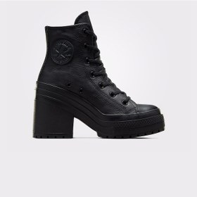 Resim Converse Chuck 70 De Luxe Unisex Siyah Deri Platform Sneaker A06145c Siyah 