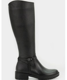 Resim Tunaelli Kadın Siyah Hakiki Deri Çizme Siyah 