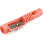 Resim Fochsia Tek Delikli Makaron Renkli Kalem Açacak Uzun Kalemtraş Kırmızı 241a Mc 