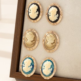 Resim 1 Çift Vintage Boho Tarzı Çinko Alaşım Küpeler Demir Gömleklerle, Elegant Saray İlhamlı Kabartma Tasarım, Günlük ve Parti Giyim için Çok Yönlü 