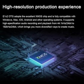 Resim Storemax Professional E1X2 Otg | Yüksek Kalite Usb-C Ses Kartı: 1-Giriş/2-Çıkış 24BIT/192KHZ, 8...600OHM Arası Kulaklıklara Kadar Kullanılabilir. (Pc/mac/ios/ ) 