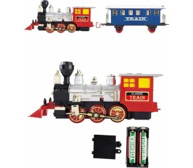 Resim PopŞeker 412cm. Uzunluğunda Raylar Üzerinde Macera Başlasın: Sesli Ve Işıklı 16 Parça Klasik Tren Seti 