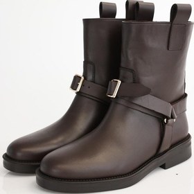 Resim Kahverengi Deri Binici Bot 125211 Kahverengi 