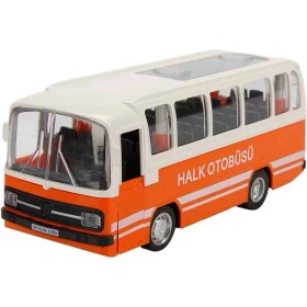 Resim Maxx Wheels Sesli ve Işıklı Nostaljik Halk Otobüsü 15 cm 