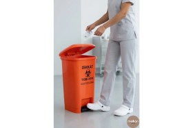 Resim PremiumPort Sağlık Atık Kutusu 25 Litre, Pedallı, Slim Tasarım, Hijyenik Çöp Kovası 