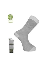 Resim Bambu Erkek Çorabı - Tumaniş - Kül Gri 17104-r5 Çok Renkli 