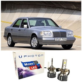 Resim Mercedes E W124 Led Xenon Uzun + Kısa Far Ampulü H4 Mono Yeni Seri Beyaz 