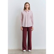 Resim Mavi Regular Fit Çizgili Kadın Gömlek (M1211169-90697) 