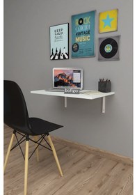 Resim Bofigo Katlanır Duvara Monte Mutfak Çalışma Masası 72 x 45 CM Beyaz 