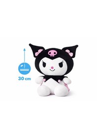 Resim 30 Cm Küçük Boy Kuromi Peluş Oyuncak Siyah Siyah 