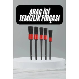 Resim Dekofon 5 Adet Oto Detaylı Temizleyici Araç Içi Temizlik Fırça Seti Koltuk Döşeme Kapı Toz Alma Fırçası 