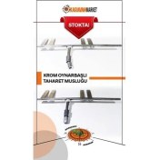 Resim Taharet Musluğu Krom Oynarbaşlı Elektrikli/maceratörlü Tuvalet Ile Uyumlu 