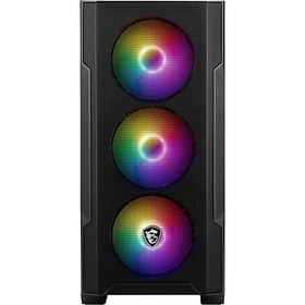 Resim MSI MAG FORGE M100A D60 Temperli Cam 4x A-RGB Fan 4x 120mm Fan 600W 80+ Bronze PSU ATX Gaming Bilgisayar Kasası 