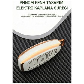 Resim Ford Focus Fiesta Mondeo Kuga C Max B Max Gold Kenar Tpu Anahtar Kılıfı Siyah 