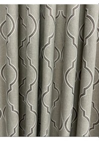 Resim Kahve Etek Desen Vizon Zemin Fon Perde 1/2,5 Orta Pile Vizon-kahve 