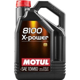 Resim Motul 8100 X-Power 10W-60 Tam Sentetik Motor Yağı 4 L 