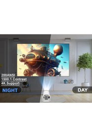 Resim Magcubic Taşınabilir Projektör Projeksiyon 1280 * 720p Ev Sineması Bluetooth Android 11 Wifi 
