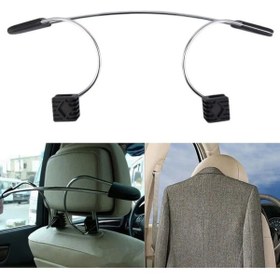Resim habaca Araba Oto Koltuk Kafalık Arkası Ceket ve Elbise Askılığı Metal Askı 