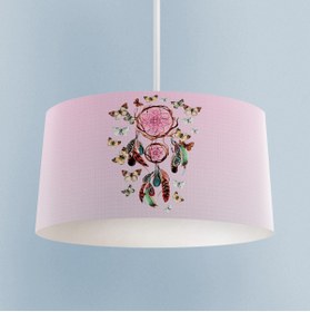 Resim BAMBAŞKA MODA BEBEK VE ÇOCUK ODASI Kelebek Desenli Pembe Avize 