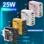 Resim GUSEYEE BK304-3A3C AB Fişi 25W PD Duvar Şarjı Hızlı Şarj Adaptörü PD ve QC3.0 ile uyumlu iPhone, Tabletler ve Daha Fazlası için 