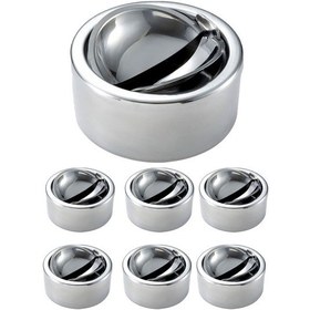 Resim 25 Adet Çelik 11,7cm Kafe Restaurant Kapaklı Yuvarlak Hazneli Kül Tablası Küllük 