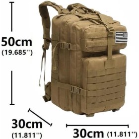Resim Single Sword Kullanışlı 50 Litre Ayarlanabilir Motosiklet 50L Taktik Su Geçirmez Outdoor Kamp Dağcı Sırt Çantası - Renk: Bej - Beden: Standart 