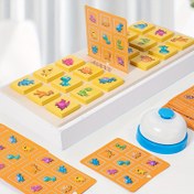 Resim Dinozor Dijital Desen İki Oyunculu Savaş Oyunu, Ahşap Eğitim Oyuncakları, Mantıksal Düşünme Eğitimi PK Eşleştirme Masaüstü Oyunu 