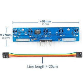 Resim 5 Kanal Tcrt5000 Kızılötesi Ir Çizgi Izleme Takip Sensör Engel Algı 