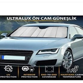 Resim Mvc Concept Alüminyum Katlanabilir Güneşlik Perde Araba Ön Cam Uyumlu 150X70CM Balonlu Özellik 