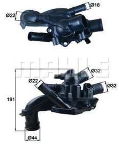Resim BEHR Mahle Tm46105 Termostat ( Mini Cooper N12-n16-n18 / R55-r56-r57-r58 ) 11537647751 (WH834382) 