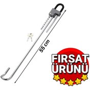 Resim Drs Tuning Oto Baston Kilit Çelik Gövde Anahtarlı Direksiyon Kilit 