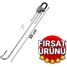 Resim Drs Tuning Oto Baston Kilit Çelik Gövde Anahtarlı Direksiyon Kilit 