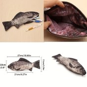 Resim Gerçekçi Carp Balık Kalem Kutusu - Zipper Kapatma ile Yaratıcı Mektup Düzenleyici, Kahverengi ve Siyah Desenli Tasarım, Kalemler, Kalem ve Ofis Malzemeleri için Mükemmel, Mektup Tutucu | Gerçekçi Balık Tasarımı | Dokulu Dış Mekan 
