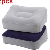 Resim 2 adet Şişme PVC Polar Ayak Destek Yastığı, Karışık Renk, Plastik Malzeme, Ofis, Seyahat, Rahatlama için 