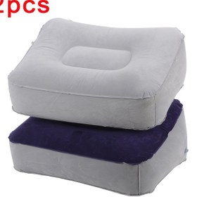 Resim 2 adet Şişme PVC Polar Ayak Destek Yastığı, Karışık Renk, Plastik Malzeme, Ofis, Seyahat, Rahatlama için 