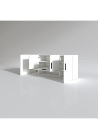 Resim Kenzlife hazır mutfak acus22 byz 060*150*22 mutfak banyo dolabı kapaklı raflı 