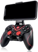 Resim Kablosuz kumanda oyun kumandası, Bluetooth gamepad evrensel oyun kumandası, geri çekilebilir oyun pedi braketi ile Android/Tablet ile uyumlu 
