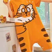 Resim 1 adet kadın pijama takımı, ilkbahar/yaz kısa kollu tulum plus beden, şık hamile ev kıyafeti ZCR 