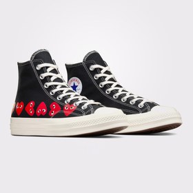 Resim Converse x Comme des Garçons Play Chuck 70 Siyah Sneaker | Unisex 