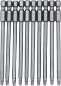 Resim Folinda 10'lu Torx Tornavida Ucu Seti - S2 Çelik, Manyetik, 10cm Uzunluk, T6-t40 T20 Dahil , Dayanıklı Ve Korozyona Dayanıklı 