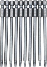 Resim Folinda 10'lu Torx Tornavida Ucu Seti - S2 Çelik, Manyetik, 10cm Uzunluk, T6-t40 T20 Dahil , Dayanıklı Ve Korozyona Dayanıklı 