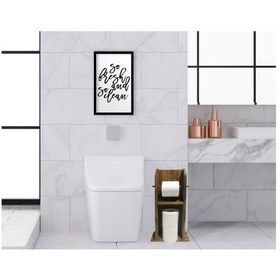 Resim Bk Home Doğal Masif Ahşap Tuvalet Kağıtlığı Ve Dekoratif Ahşap Si (551052502) 