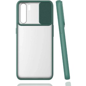 Resim Canpay Oppo A91 Uyumlu Kılıf Kayar Sürgülü Lens Koruma Sliding Lens Protective Case 
