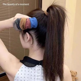 Resim Kadınlar için 5'li Paket Geniş Dikişsiz Saç Bantları - Yumuşak Kumaşa Sahip Hasar Yapmayan Saç Bağları, Yüksek At Kuyrukları, Topuzlar & Günlük Saç Modelleri için 7 Katı Renk (Bej/Pembe/Mor/Turkuaz/Siyah/Kahverengi) Saç Aksesuarları 